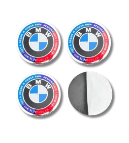 4 articles x 60mm BMW METAL autocollants centre de roue BLEU/BLANC KiTH logo enjoliveurs emblèmes