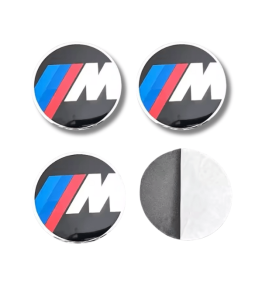 4 articles x 60mm BMW METAL autocollants centre de roue Série M logo enjoliveurs emblèmes