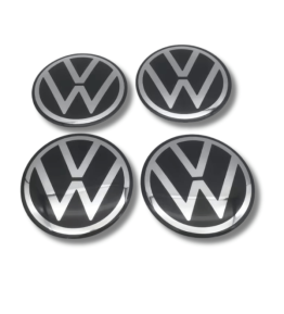 4 articles x 56mm VW METAL autocollants VOLKSWAGEN centre de roue NOUVELLE LOGO enjoliveurs emblèmes