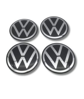 4 articles x 90mm VW METAL autocollants VOLKSWAGEN centre de roue NOUVELLE LOGO enjoliveurs emblèmes