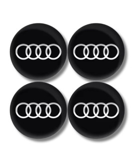 56mm AUDI METAL stickers AUDI wheel cover BLACK LOGO hub cap EMBLEMS