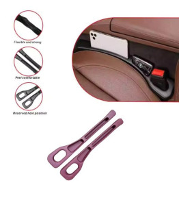 2pcs Red Car Seat Gap Filler Organizer – Waterproof Storage with Dual Grooves, Fits Most Vehicles