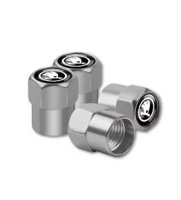 4 Pcs Tire Valve Caps for Skoda Logo Design Stem Dust Cap Silver