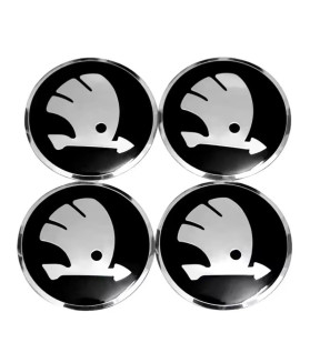 60mm ŠKODA METAL autocollants roue LOGO enjoliveurs emblèmes