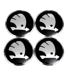 56mm ŠKODA METAL autocollants roue LOGO enjoliveurs emblèmes